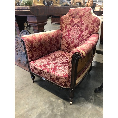 2013 - A late 19th Century carved mahogany framed arm chair for recovering