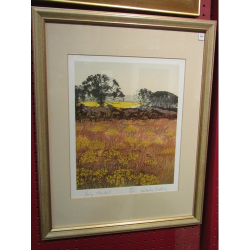 4094 - NICHOLAS BRISTOW (XX/XXI) Two framed and glazed limited edition prints - 'July Meadow', no. 367/500 ... 