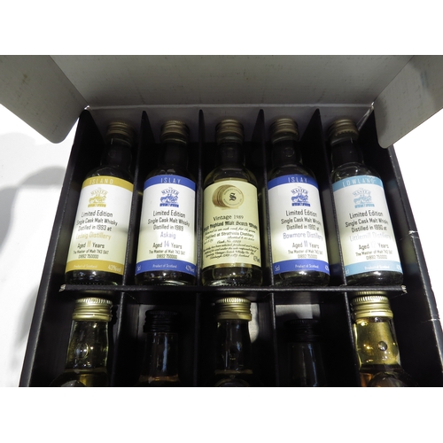 7038 - 10 whisky miniatures including Macphail's 8 year old, Longmorn 15 Year Old, Glen Moray single malt, ... 