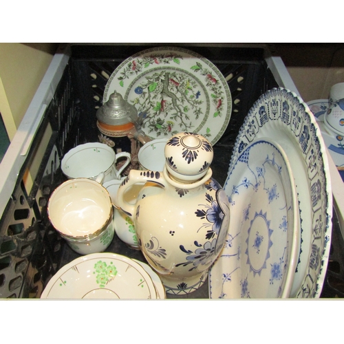 4251 - A mixed lot including Victoria bone china part tea set, Indian Tree plates, West German part tea set... 