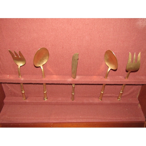 4257 - A part canteen of Eastern gilt bronze cutlery, approximately 100 pieces