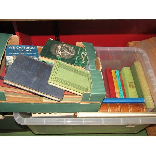 4295 - Three boxes of mixed books, including Asterix, Spike Milligan, A A Milne, W.G. Sebald 