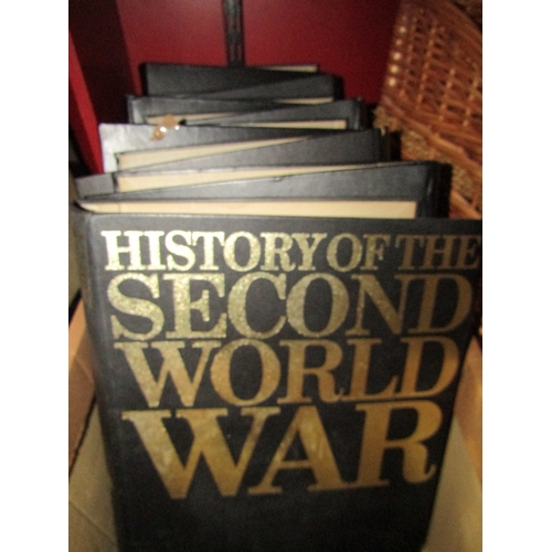 4300 - History of the Second World War, eight volumes and 1937 Coronation Souvneir book and King George VI ... 