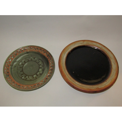 4322 - A selection of Studio pottery dishes including T.G. Green and a pheasant design lid