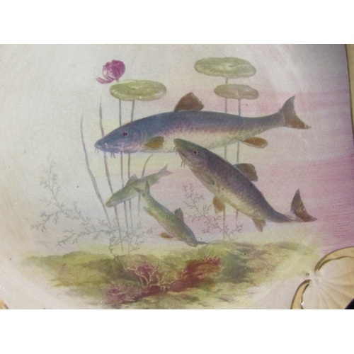 4344 - A hand painted plate decorated with fish by Franz Anton Mehlen for Royal Bonn