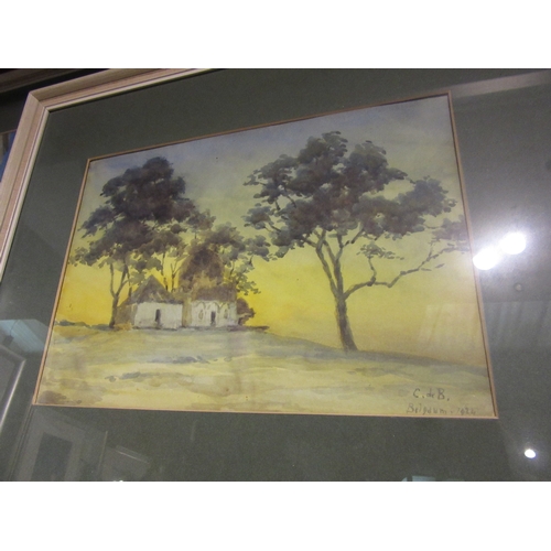 4499 - CORALIE DE BURGH: Four circa 1920's watercolours depicting Alassio and Indian scenes.  All signed, f... 