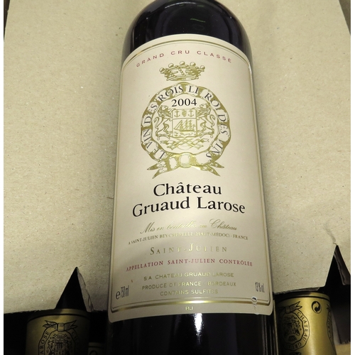 7148 - 2004 Chateau Gruaud-Larose, Saint-Julien, France x 12 bottles, in pine crate