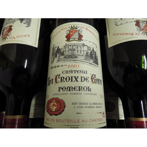 7153 - 2001 Chateau La Croix de Gay, Pomerol, France x 12 bottles, in pine crate