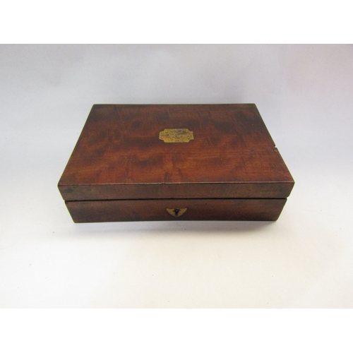 4376 - A mahogany case containing drawing instruments