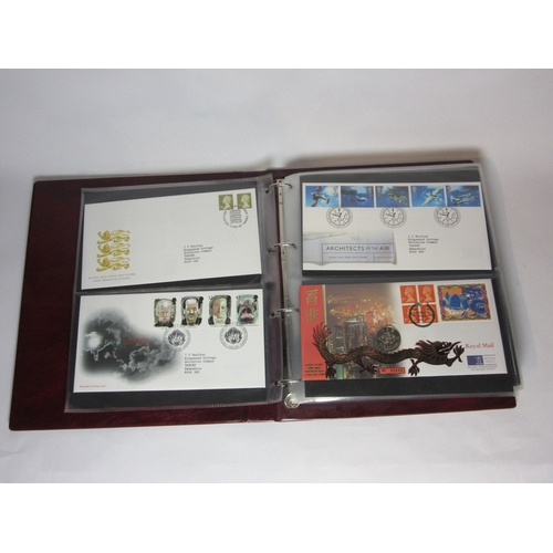 4537 - A collectors book of stamps and coins and a Sterling silver commemorative crown for Queen Mother's 8... 