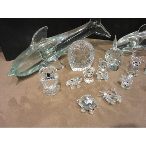 4546 - A quantity of glass animals including Swarovski crystal