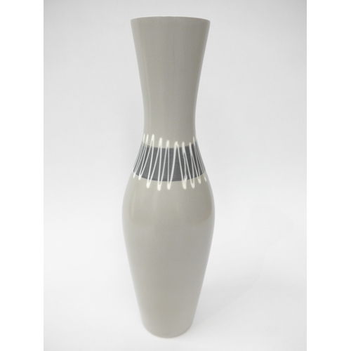 9033 - A Hornsea Pottery large grey slipware vase designed by John Clappison, marked to base, 34cm high