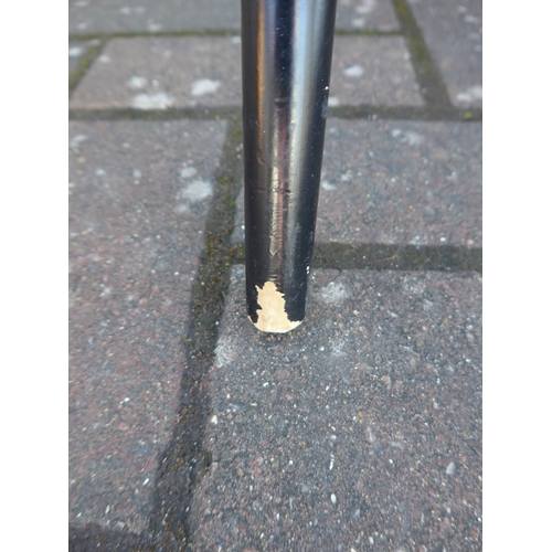 9314 - A set of six Vitra DSW chairs designed by Charles Eames in dark grey with black painted wooden bases... 