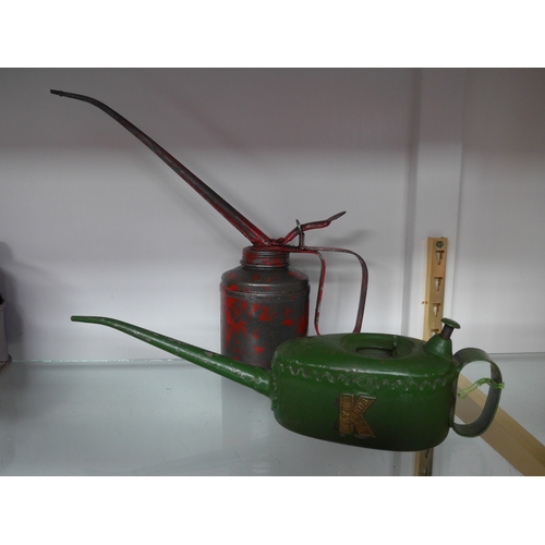 8061 - Two oil cans , Kayes Leeds 1/2 pint 