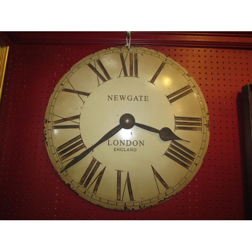 4046 - A resin clock, Newgate, London, approximately 50cm diameter