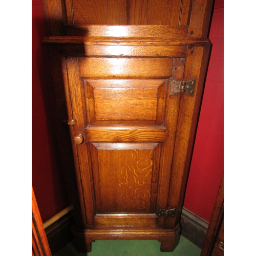 4060 - A Titchmarsh & Goodwin oak freestanding corner cupboard, 168cm tall x 42cm wide