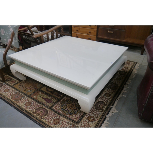 2567 - A large painted coffee table