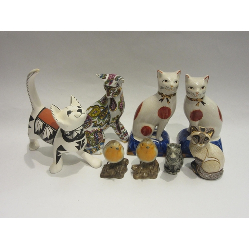 4487 - A collection of ceramic cats including a Cool Catz 