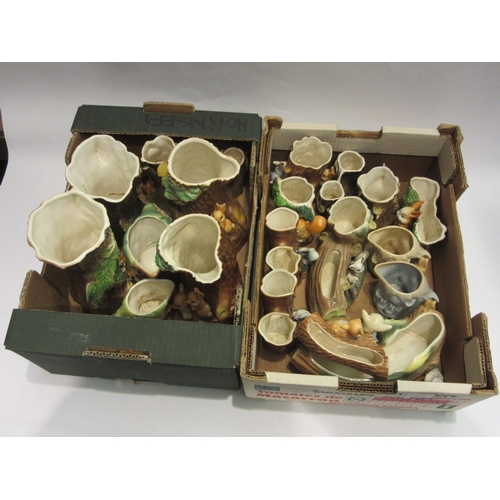 4490 - Two boxes of Hornsea and Withernsea ceramics including jugs, posy vases, etc., some A/F