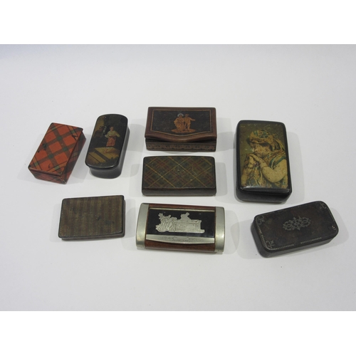 1337 - A collection of eight 19th Century snuff boxes