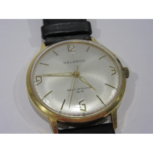 1361 - An Emka Geneve wristwatch, back and buckle stamped 925, and a Helbros wristwatch with Deco style fac... 
