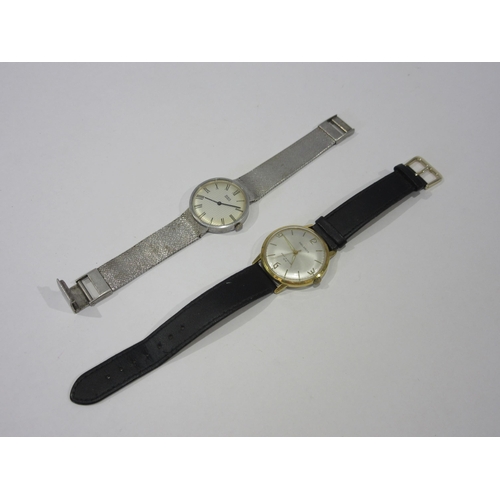 1361 - An Emka Geneve wristwatch, back and buckle stamped 925, and a Helbros wristwatch with Deco style fac... 