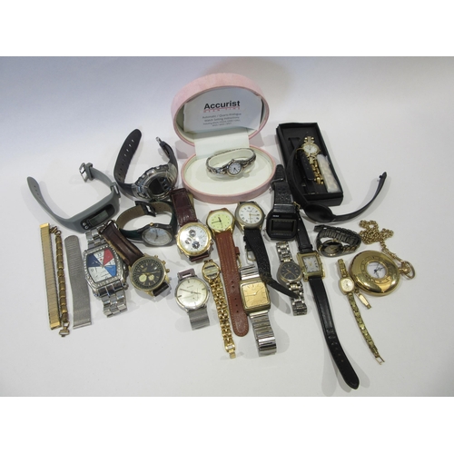 1366 - A group of various watches including Accurist, Citizen, Bulova, etc.
