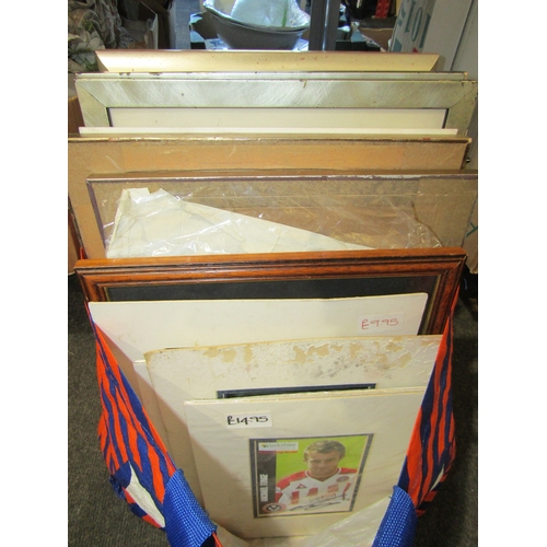 1176 - A selection of signed photographs of footballers and racing drivers, some framed and glazed