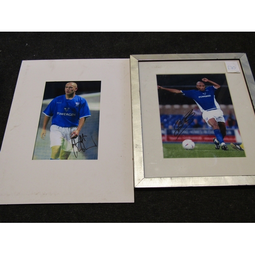 1176 - A selection of signed photographs of footballers and racing drivers, some framed and glazed