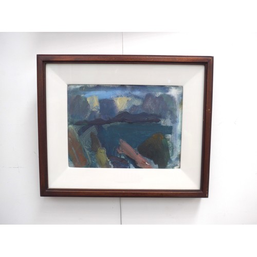 9421 - ANNABEL GAULT (b.1952) A framed and glazed oil on canvas titled 'Dusk, Ballinskelligs, Co. Kerry'. 2... 