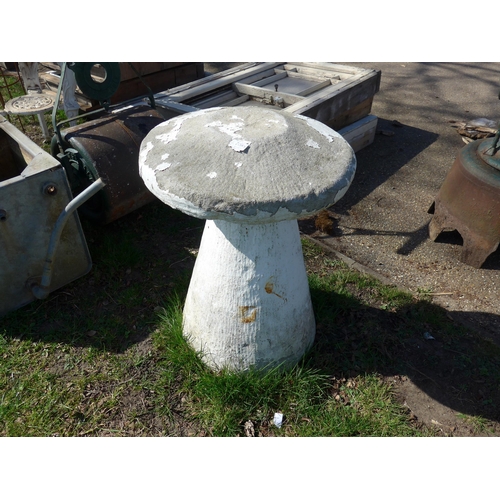 9035 - A composition staddle stone with cap