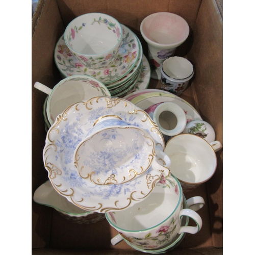 A box containing Minton 'Haddon Hall' part tea set including teacups ...