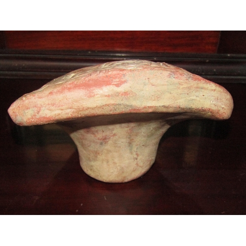 4023 - A terracotta Chinese warrior head, 11cm tall