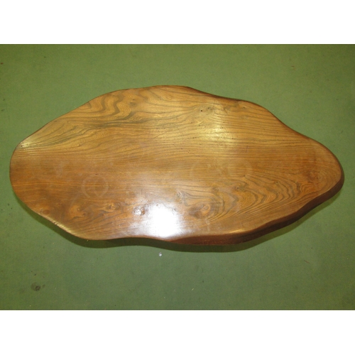 4041 - Am elm four plank occasional table/stool, 77cm long