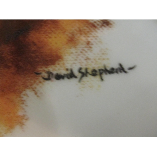 4004 - A set of three Coalport McPhail's Sporting plates with certificates, a set of six Stuart Crystal fru... 