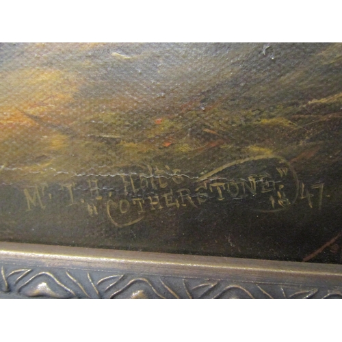 4025 - Two oils on canvas horse portraits in the Victorian style. Framed. Each 29 x 39 cm image size