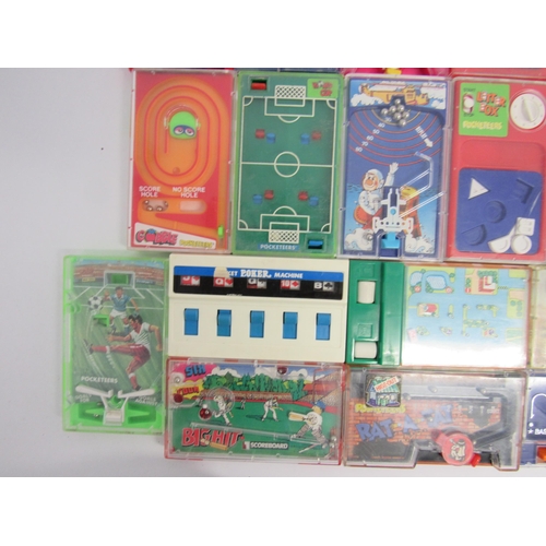 9017 - Twenty-six 1970s Tomy Pocketeers handheld dexterity games and seven Top Trumps card games (33)
