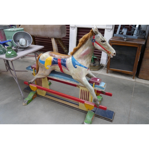 2034 - A hand painted and crafted rocking horse made by Harriet Sprigge 1974