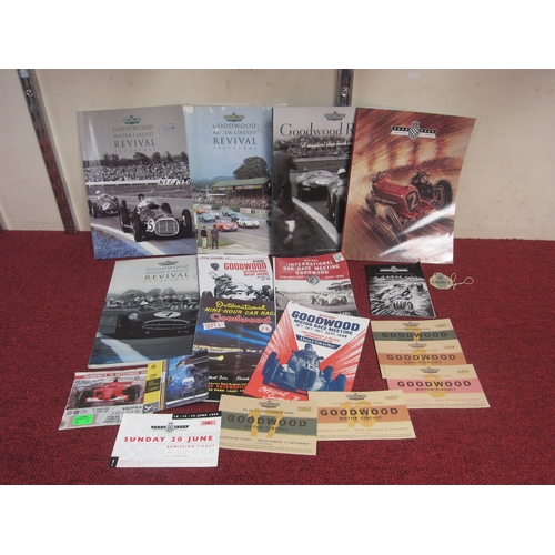 7118A - Nine Goodwood Revival programmes, a 2001 Italian Grand Prix Tickets and a 2001 Belgium Grand Prix Ti... 