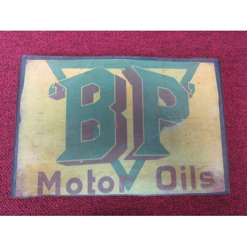 7083 - A B.P Motor Oils print mounted on board, 30cm x 20cm