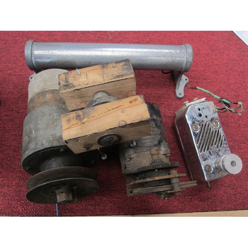 7100 - Two vintage Dynamo's and a vintage car heater etc