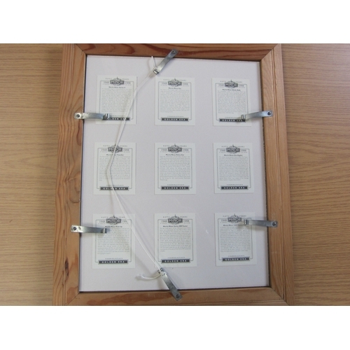 7071 - A framed and glazed 'Fifty Years 1948-1998' Morris Minor cards and an unframed print 'The Morris Min... 