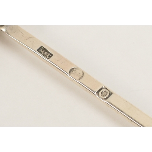 8037 - A Milne and Chambers silver seal top spoon, Glasgow 1776, 17.5cm long, 40.5g