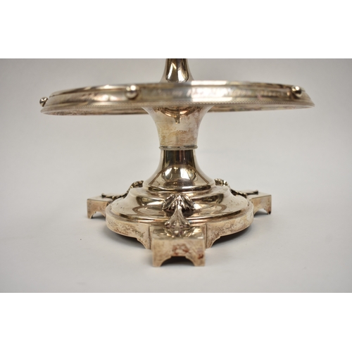 8008 - A Victorian silver cruet stand with presentation inscription 'Presented to Mr William Miller from th... 