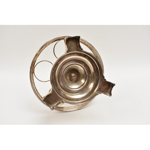 8008 - A Victorian silver cruet stand with presentation inscription 'Presented to Mr William Miller from th... 