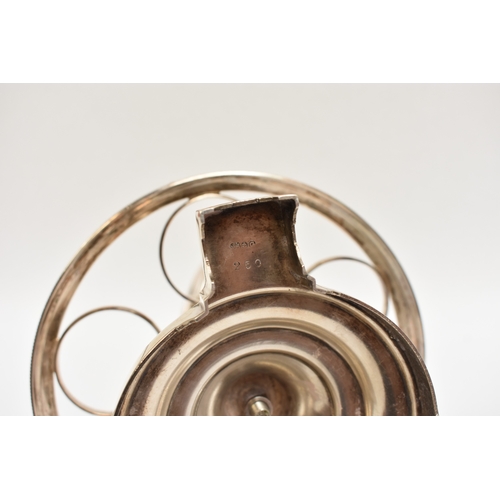 8008 - A Victorian silver cruet stand with presentation inscription 'Presented to Mr William Miller from th... 