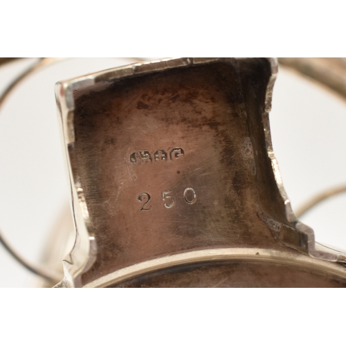 8008 - A Victorian silver cruet stand with presentation inscription 'Presented to Mr William Miller from th... 