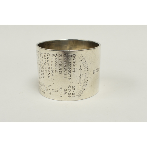 8033 - A Blanckensee & Son Ltd Capstan inkwell presented to Captain Hamilton R.N, Birmingham 1939, 11.5cm d... 