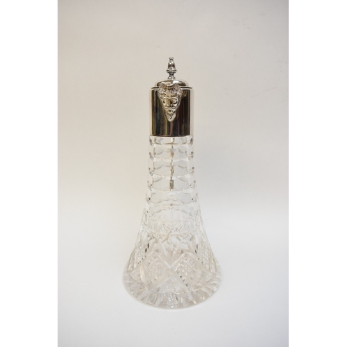 8007 - A Camelot Silver ltd silver necked claret  jug, Sheffield 2000, with crystal glass body retailed by ... 