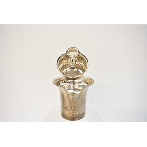 8001 - A John Grinsell & Sons silver claret jug, globular form with scrolled handle, London 1899, 22cm tall... 